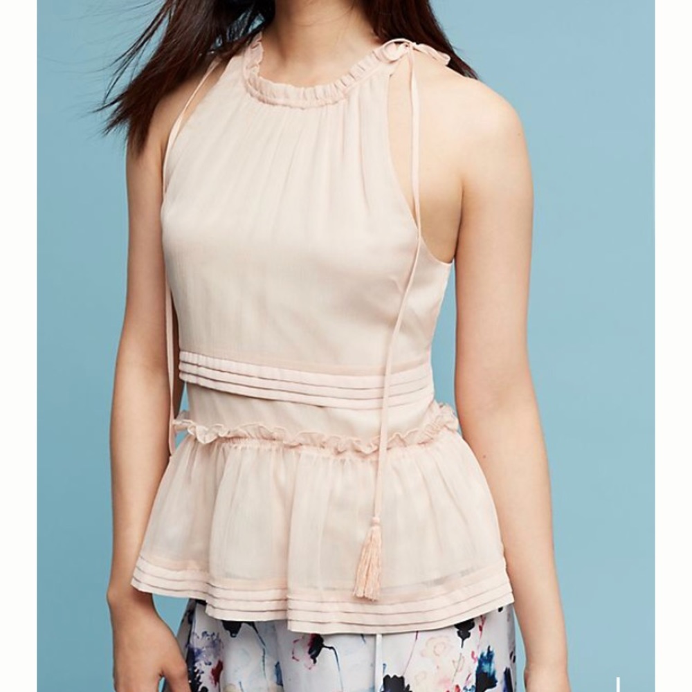 NWT Anthropologie Size XS pink tank
